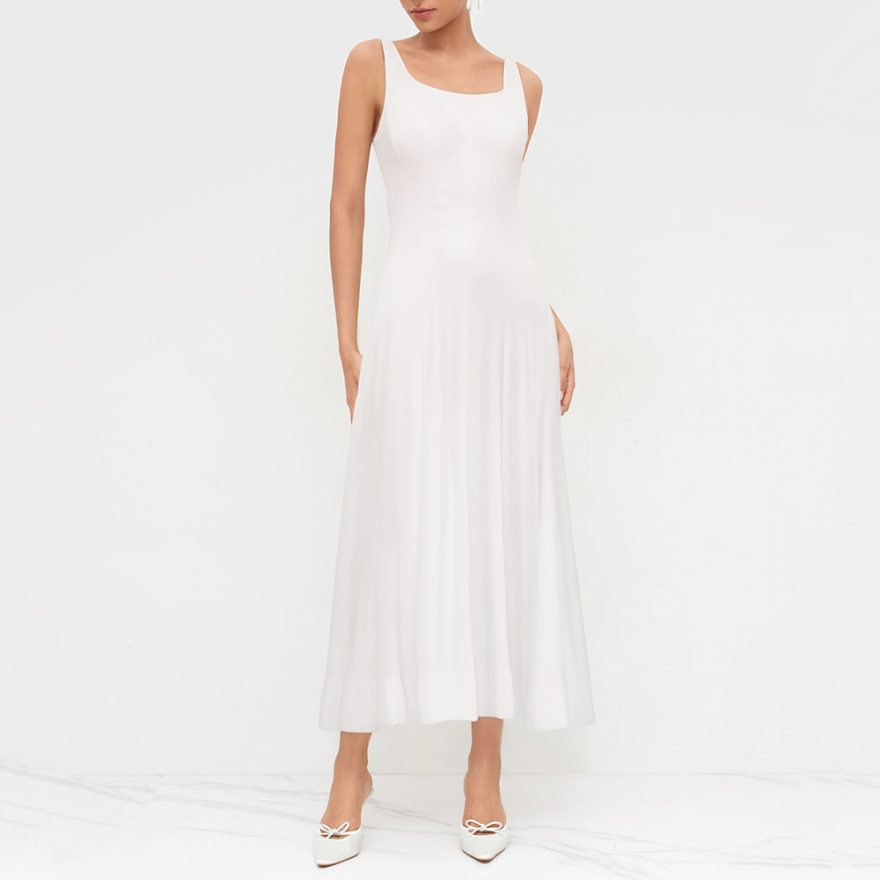 Linen blend suspender multifunctional dress