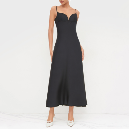 Vintage Strapless Sleeveless Elegant Dress