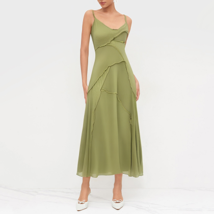 New Fashion Drape Splicing Dress