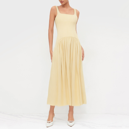 Casual sleeveless backless maxi dress