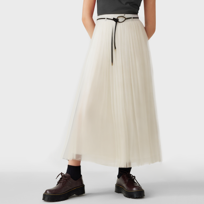 High waist draped casual sexy women's skirt