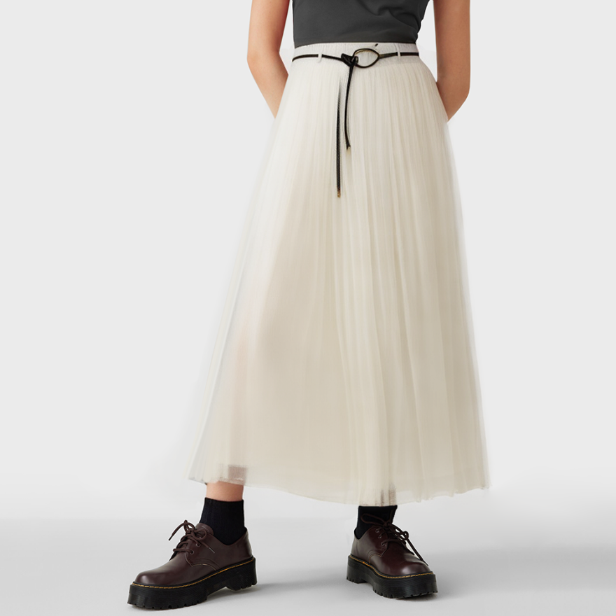 High waist draped casual sexy women's skirt